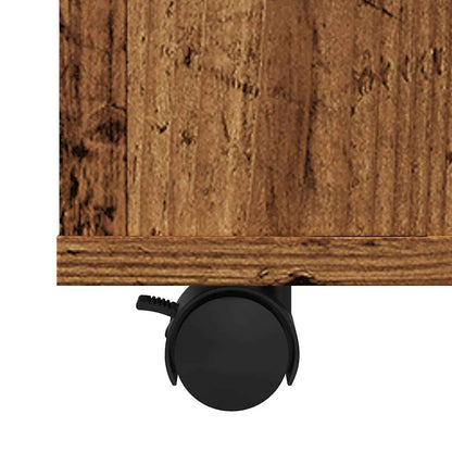 Armadietto con Ruote Legno Antico 60x53x72cm in Truciolato | homemem39