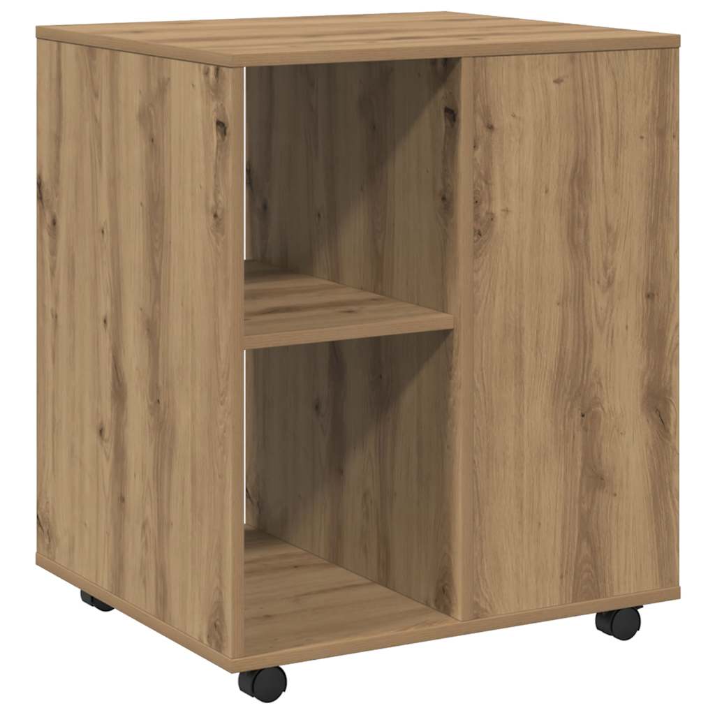 Armadietto con Ruote Rovere Artigianale 60x53x72 cm Truciolato | homemem39