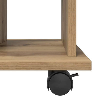 Armadietto con Ruote Rovere Artigianale 60x45x60 cm Truciolato | homemem39