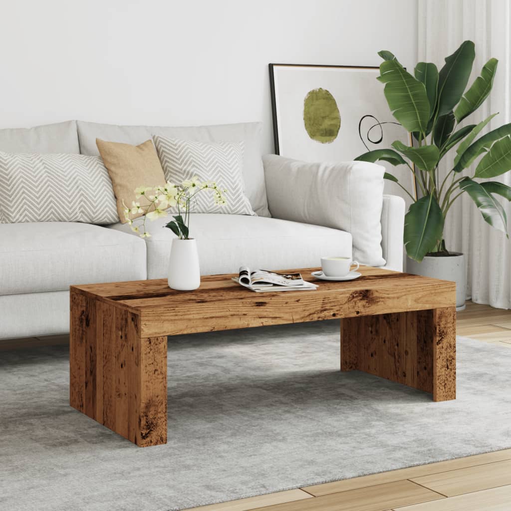 Tavolino da Salotto Legno Antico 102x50x35 cm in Truciolato | homemem39
