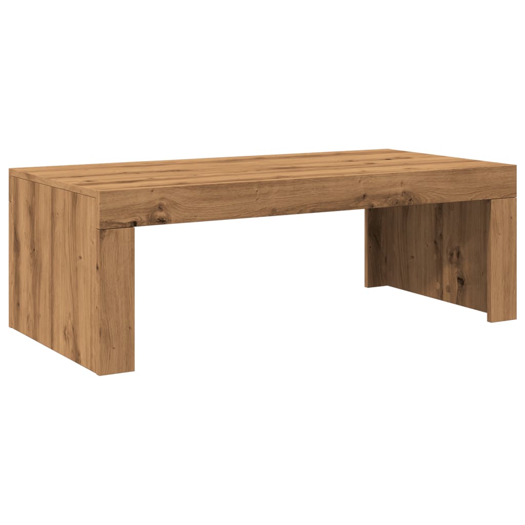 Tavolino Salotto Rovere Artigianale 102x50x35 cm in Truciolato | homemem39