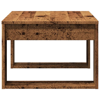 Tavolino Legno Antico 50x50x35 cm in Truciolato - homemem39