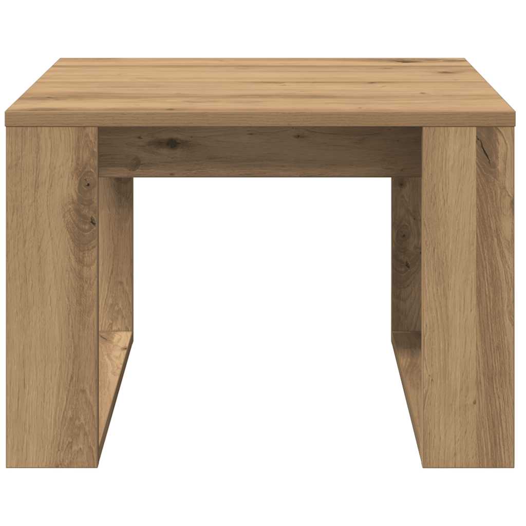 Tavolino da Salotto Rovere Artigianale 50x50x35cm in Truciolato | homemem39