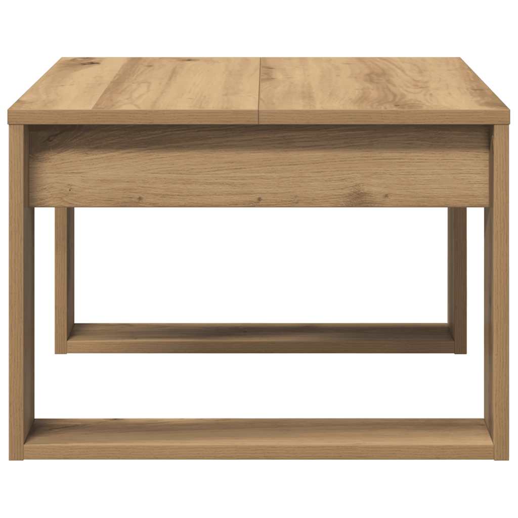 Tavolino da Salotto Rovere Artigianale 50x50x35cm in Truciolato | homemem39