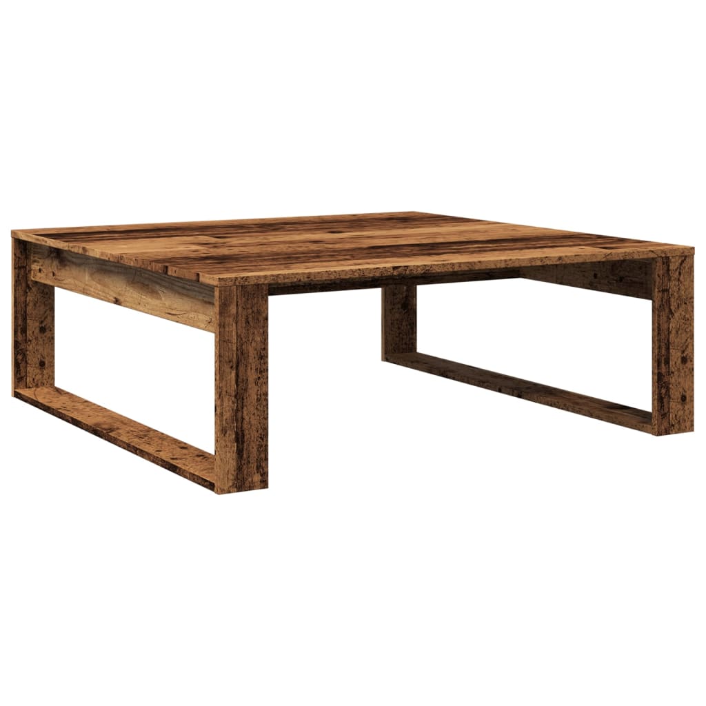 Tavolino Salotto Legno Antico 100x100x35 cm in Truciolato | homemem39