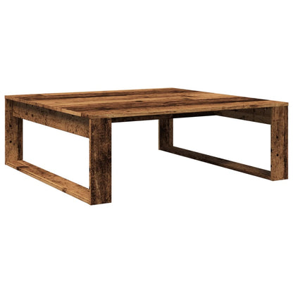 Tavolino Salotto Legno Antico 100x100x35 cm in Truciolato | homemem39