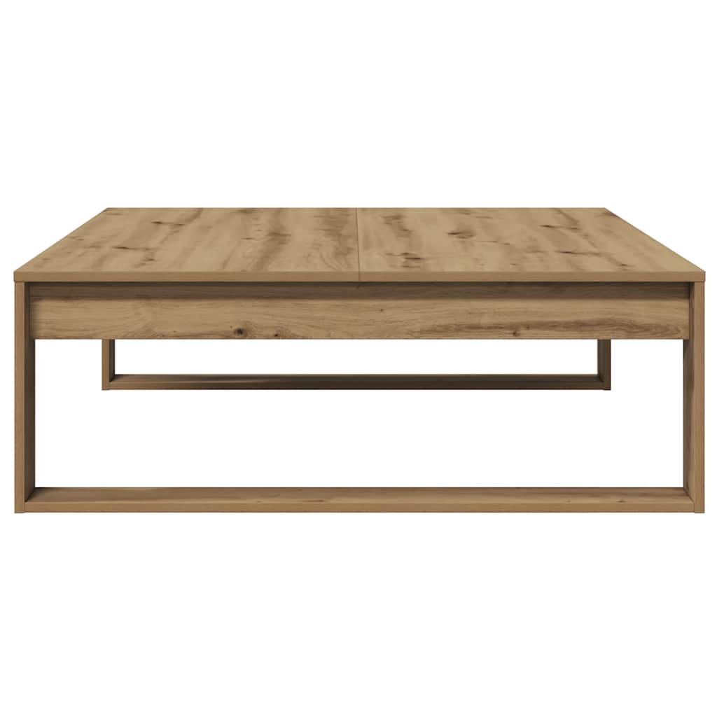 Tavolino Salotto Rovere Artigianale 100x100x35 cm in Truciolato | homemem39