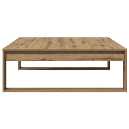 Tavolino Salotto Rovere Artigianale 100x100x35 cm in Truciolato | homemem39