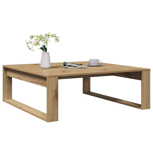 Tavolino Salotto Rovere Artigianale 100x100x35 cm in Truciolato | homemem39