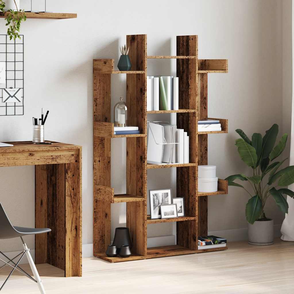 Libreria Legno Antico 86x25,5x140 cm in Legno Multistrato | homemem39