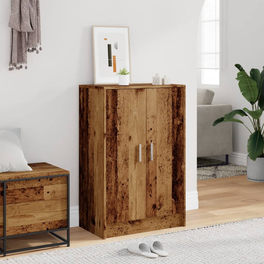 Scarpiera Legno Antico 60x35x92 cm in Legno Multistrato - homemem39