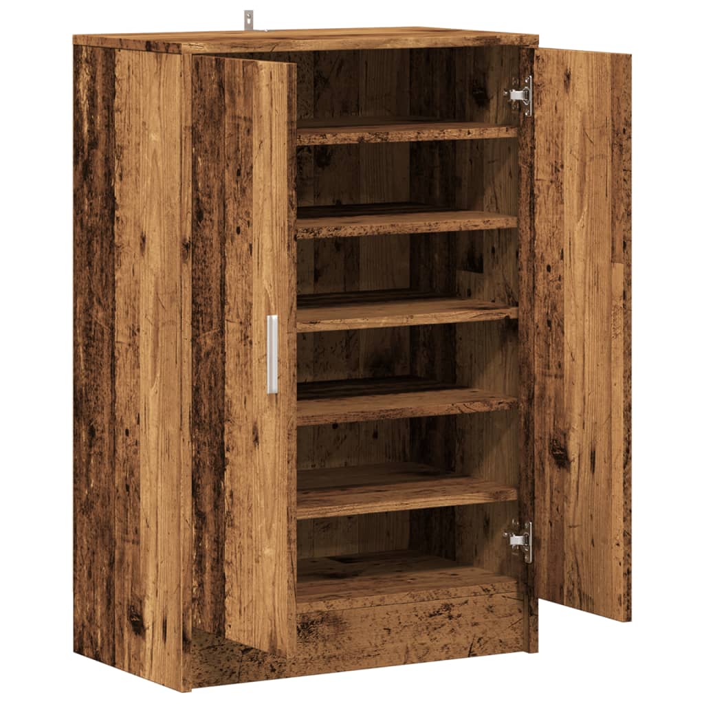 Scarpiera Legno Antico 60x35x92 cm in Legno Multistrato - homemem39