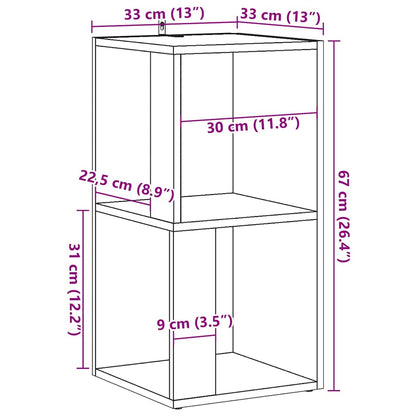 Mobile Angolare Legno Antico 33x33x67 cm in Truciolato | homemem39