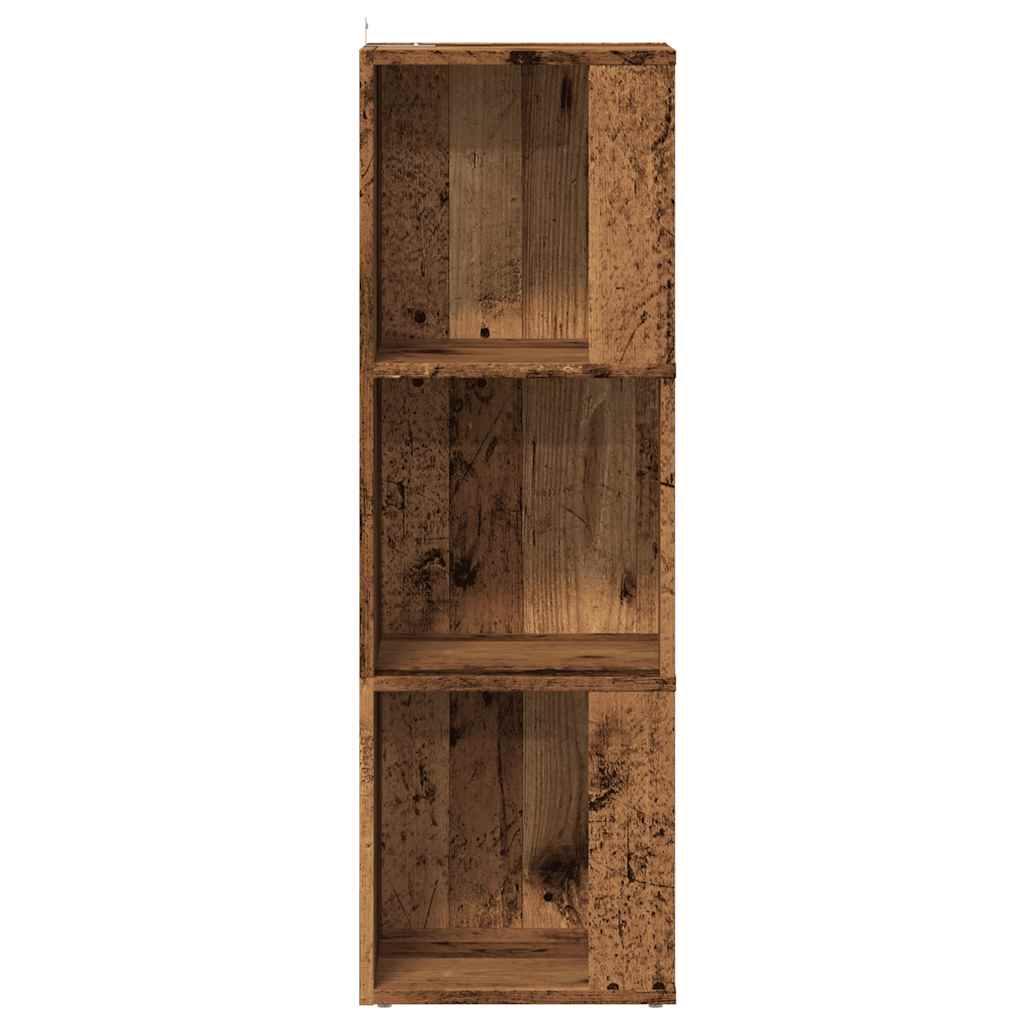Mobile Angolare Legno Antico 33x33x100 cm Legno Multistrato | homemem39
