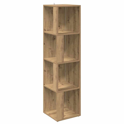 Scaffale Angolare Rovere Artigianale 33x33x132 cm in Truciolato | homemem39