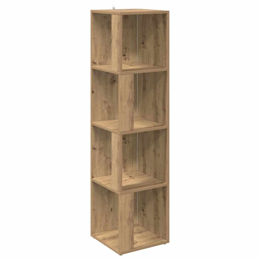 Scaffale Angolare Rovere Artigianale 33x33x132 cm in Truciolato