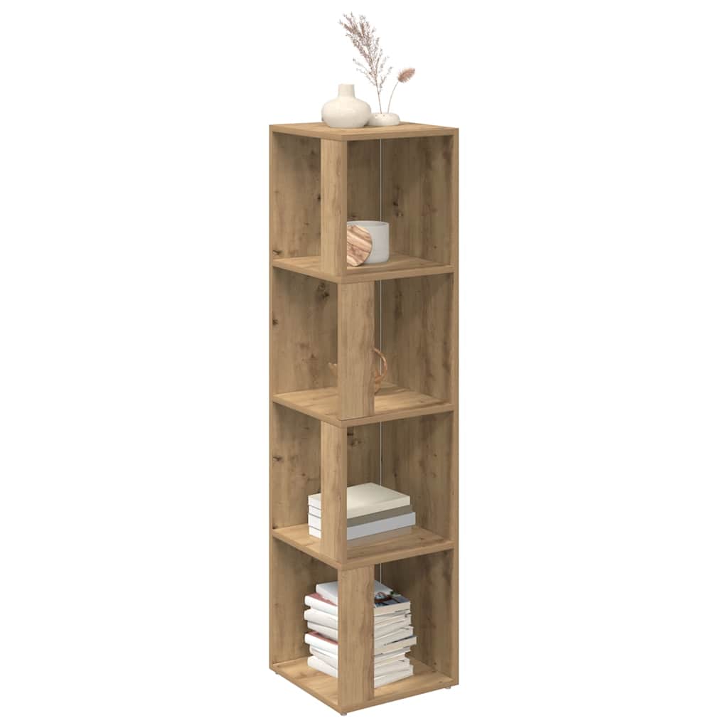 Scaffale Angolare Rovere Artigianale 33x33x132 cm in Truciolato | homemem39