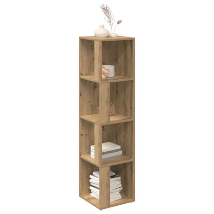 Scaffale Angolare Rovere Artigianale 33x33x132 cm in Truciolato | homemem39