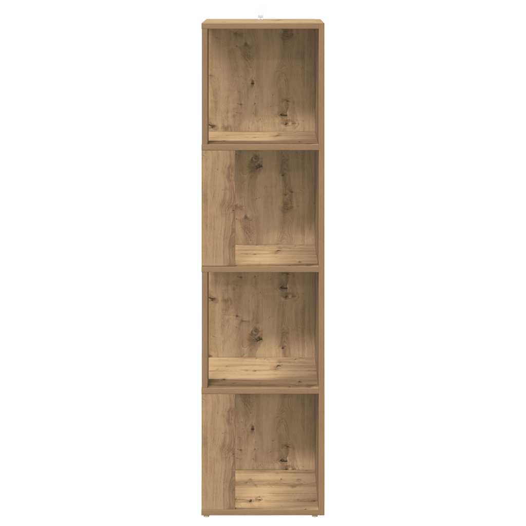 Scaffale Angolare Rovere Artigianale 33x33x132 cm in Truciolato | homemem39
