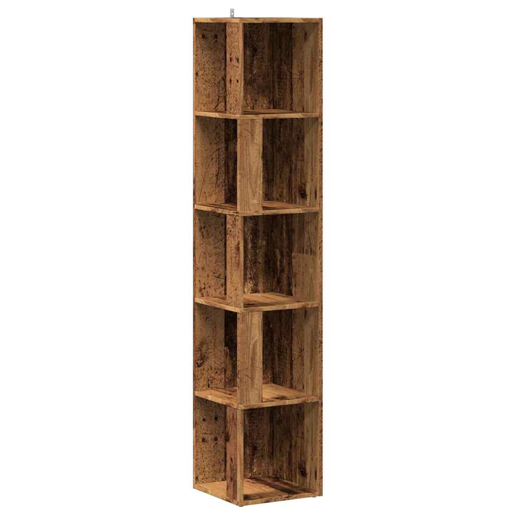 Mobile Angolare Legno Antico 33x33x165 cm in Truciolato | homemem39