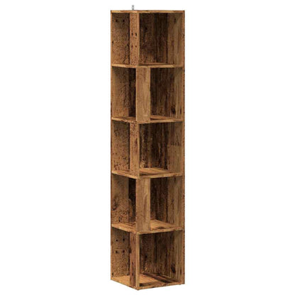 Mobile Angolare Legno Antico 33x33x165 cm in Truciolato | homemem39