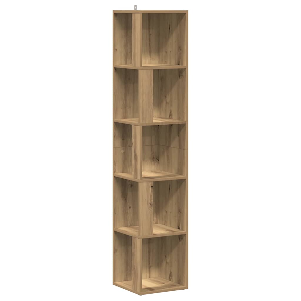 Mobile Angolare Rovere Artigianale 33x33x165 cm in Truciolato | homemem39