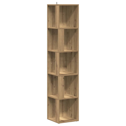 Mobile Angolare Rovere Artigianale 33x33x165 cm in Truciolato | homemem39