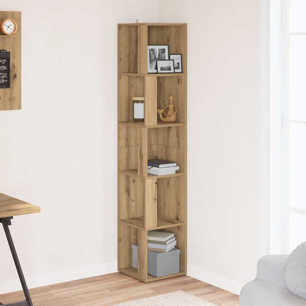 Mobile Angolare Rovere Artigianale 33x33x165 cm in Truciolato