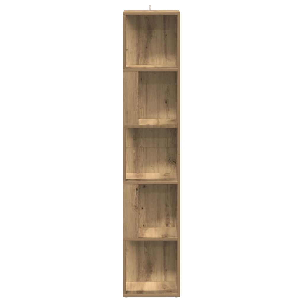 Mobile Angolare Rovere Artigianale 33x33x165 cm in Truciolato