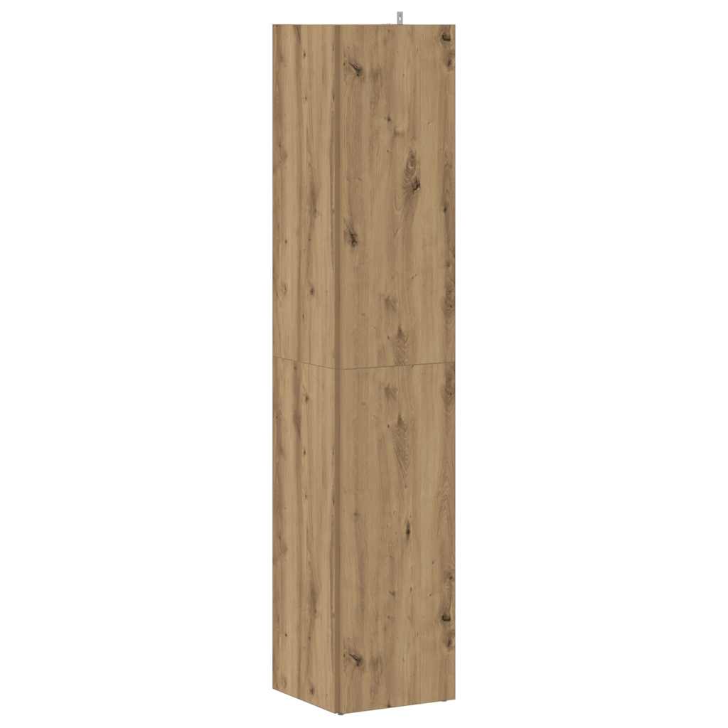 Mobile Angolare Rovere Artigianale 33x33x165 cm in Truciolato