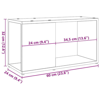 Mobile Porta TV Legno Antico 60x24x32 cm in Truciolato | homemem39