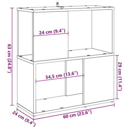 Libreria Legno Antico 60x24x63 cm in Legno Multistrato | homemem39