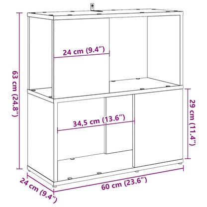 Libreria Rovere Artigianale 60x24x63 cm Legno Multistrato | homemem39