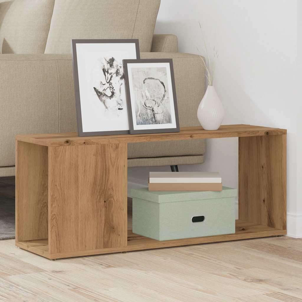 Mobile Porta TV Rovere Artigianale 80x24x32cm Legno Multistrato | homemem39