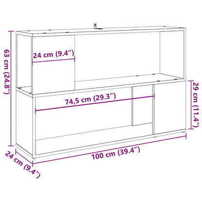 Libreria Legno Antico 100x24x63 cm in Truciolato | homemem39