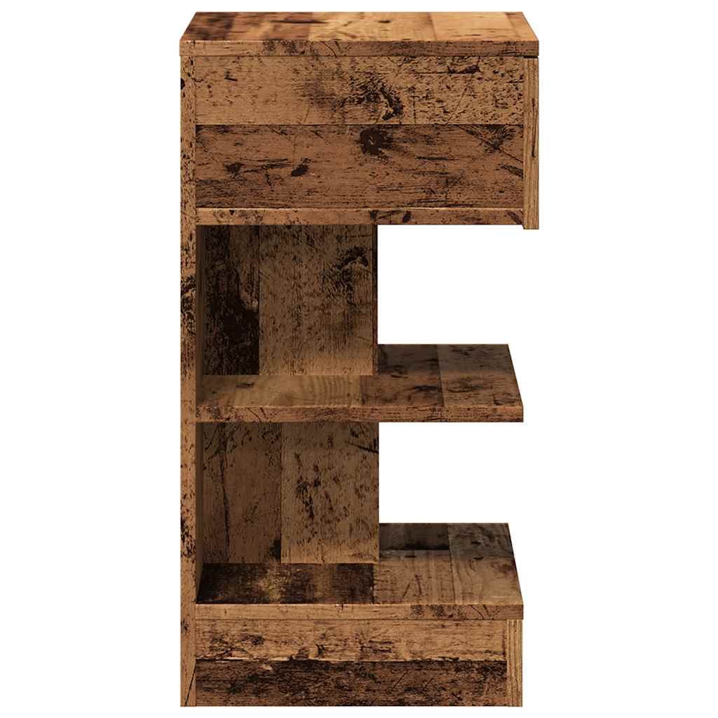 Comodini 2 pz in Legno Vecchio 40x35x65 cm in Legno Multistrato - homemem39