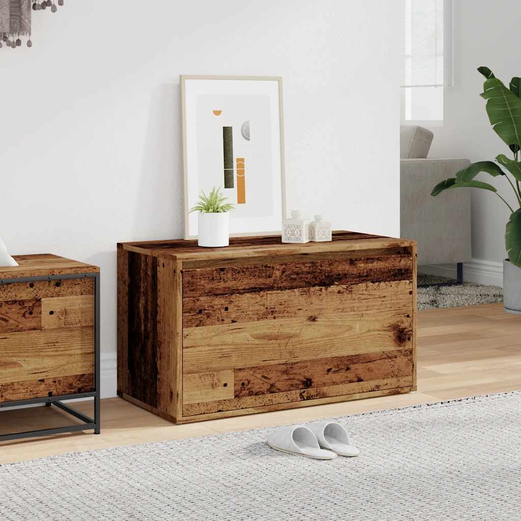 Panca Ingresso 80x40x45 cm Legno Vecchio Legno Multistrato | homemem39