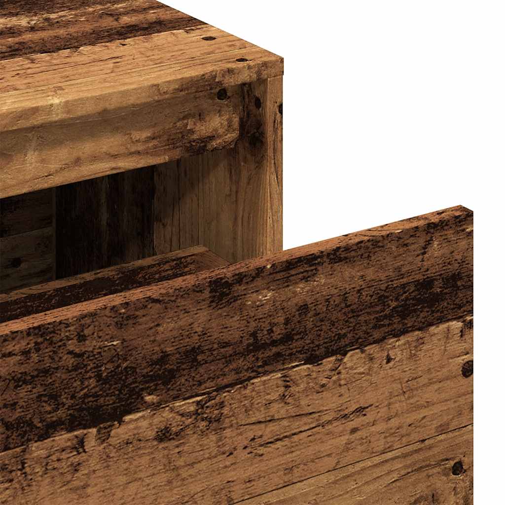 Panca Ingresso 80x40x45 cm Legno Vecchio Legno Multistrato | homemem39