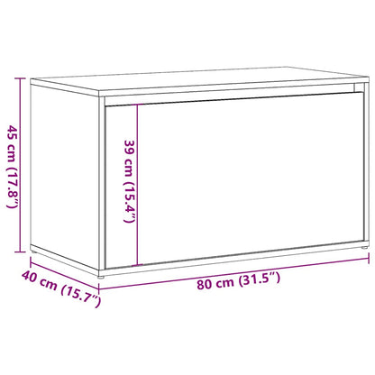 Panca Ingresso 80x40x45 cm Legno Vecchio Legno Multistrato | homemem39