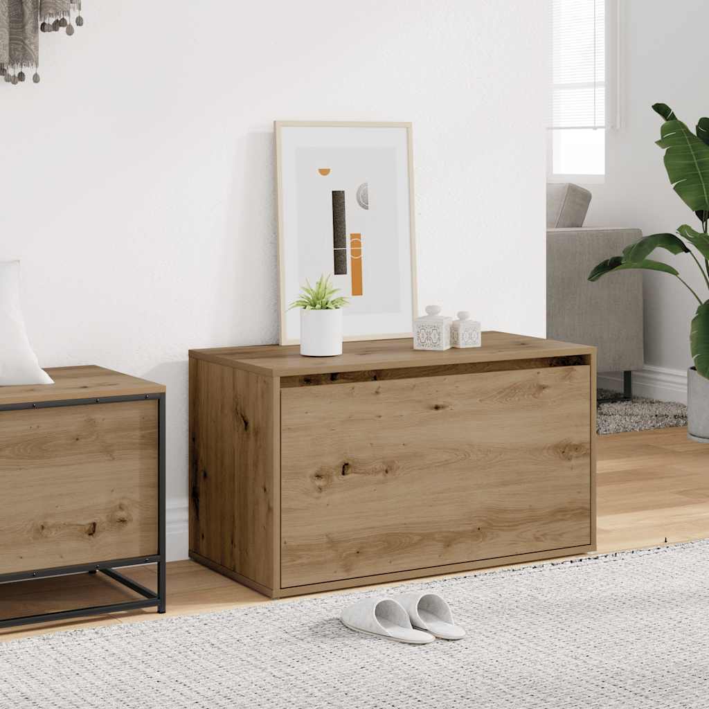 Panca Ingresso 80x40x45 cm Rovere Artigianale Legno Multistrato | homemem39