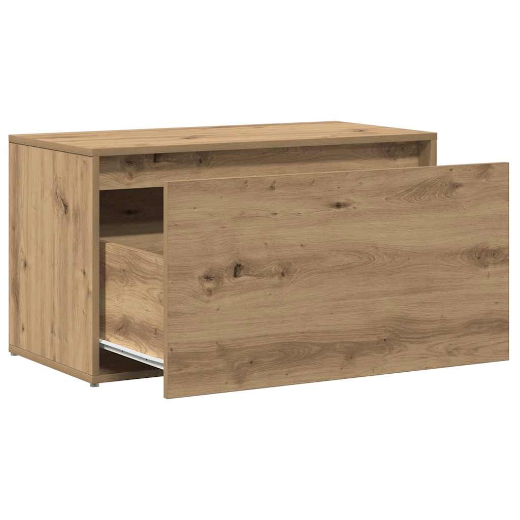 Panca Ingresso 80x40x45 cm Rovere Artigianale Legno Multistrato | homemem39