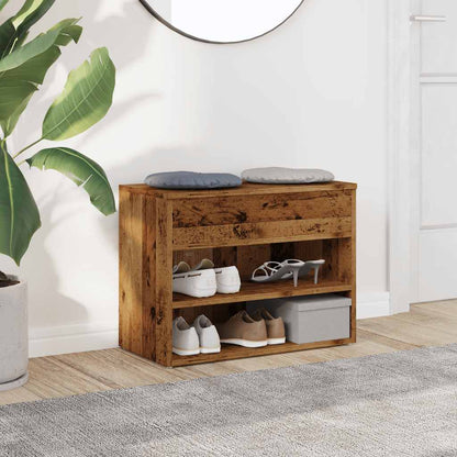 Scarpiera Legno Antico 60x30x45 cm in Legno Multistrato - homemem39