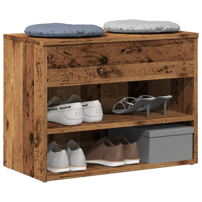 Scarpiera Legno Antico 60x30x45 cm in Legno Multistrato - homemem39