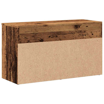 Scarpiera Legno Antico 80x30x45 cm in Legno Multistrato - homemem39