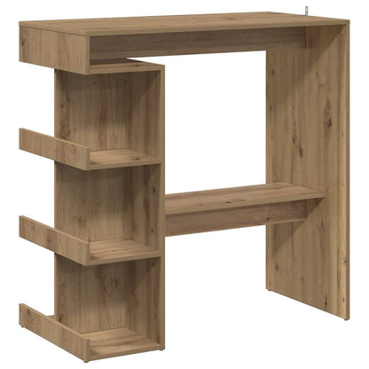 Tavolo da Bar con Ripiani Rovere 100x48x101,5 cm in Truciolato | homemem39