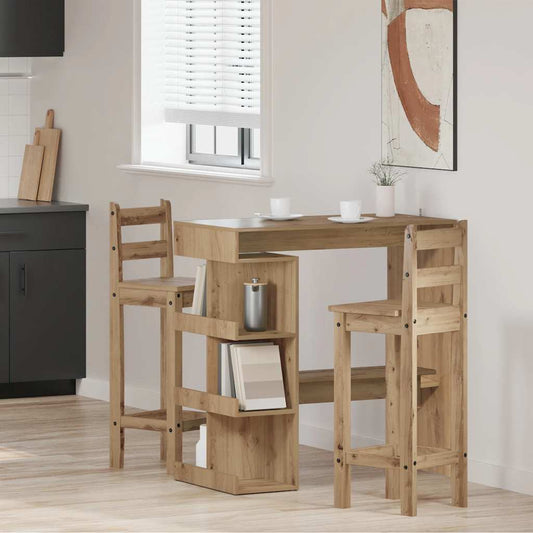 Tavolo da Bar con Ripiani Rovere 100x48x101,5 cm in Truciolato | homemem39