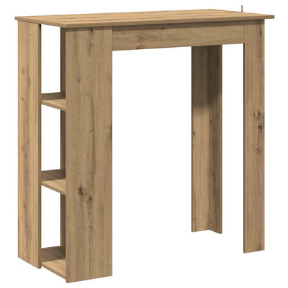 Tavolo Bar Ripiano Rovere Artigianale 102x50x103,5cm Truciolato | homemem39
