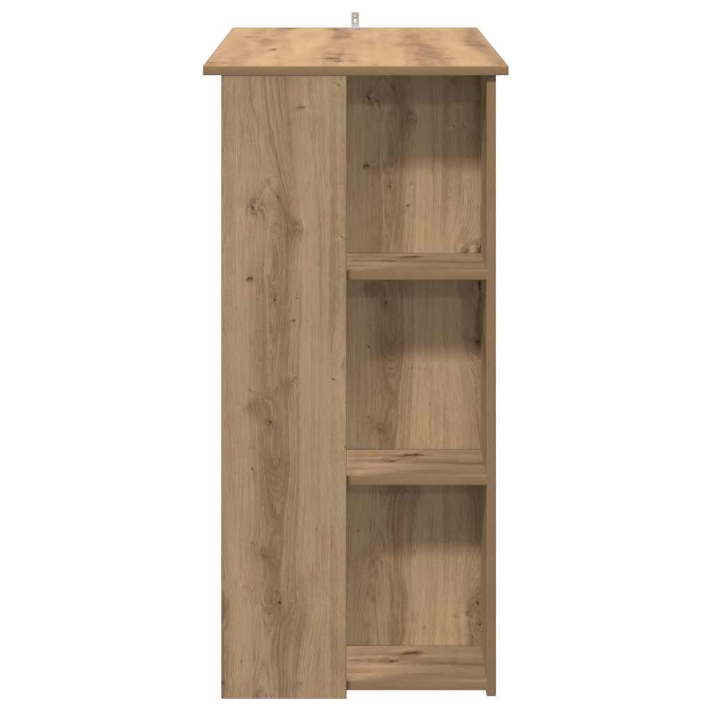 Tavolo Bar Ripiano Rovere Artigianale 102x50x103,5cm Truciolato | homemem39