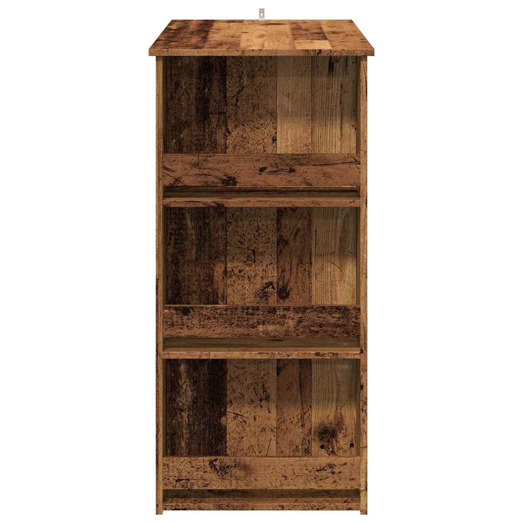 Tavolo da Bar con Ripiano Legno Antico 102x50x103,5 cm | homemem39