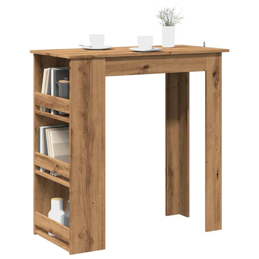 Tavolo da Bar con Ripiani Rovere 102x50x103,5 cm in Truciolato | homemem39